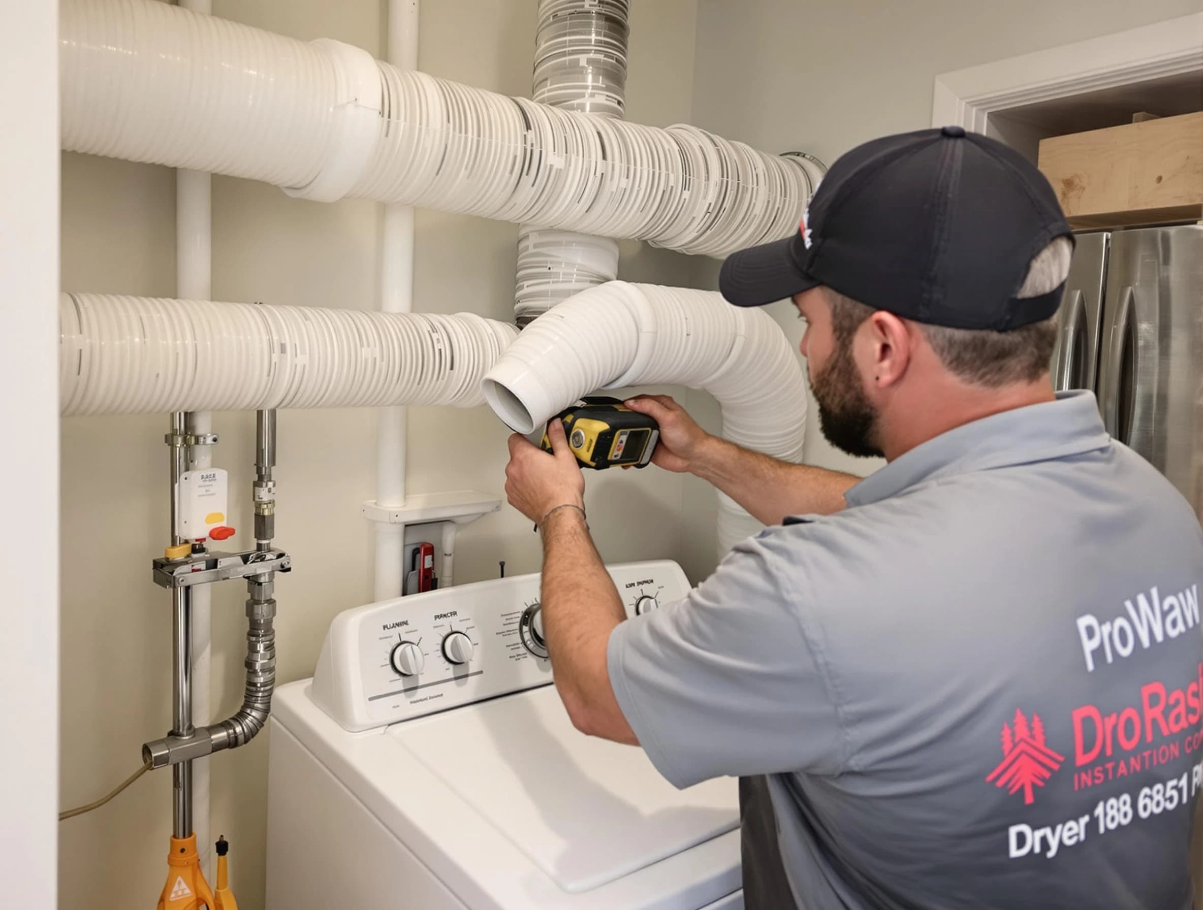 Professional dryer vent hose installation by Brentwood Dryer Vent Cleaning in Brentwood